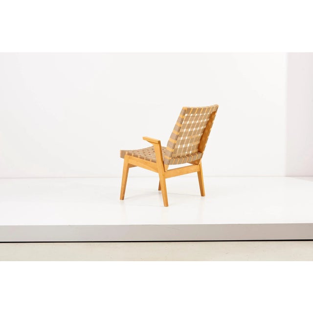 Lounge Chair with Dark Beige Webbing by Arden Riddle, USA,1950s For Sale - Image 4 of 18