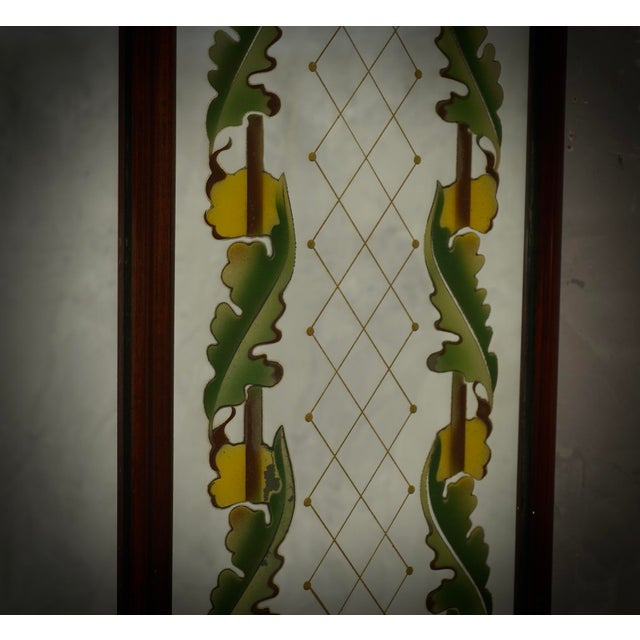 Walnut Wood and Mirrored Glass Wall Mirror by Luigi Brusotti, 1940s For Sale - Image 10 of 17