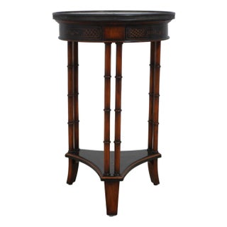 Theodore Alexander Faux Bamboo Chinoiserie End Table For Sale