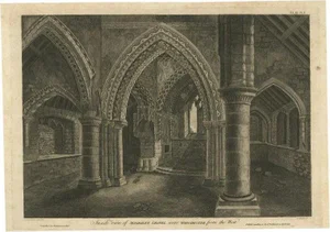 After Schnebbelie, Inside View of Magdalen Chapel in the Cowgate in Edinburgh, Scotland, 1790, Print
