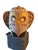 c. 1970-1990 Extremely rare, unable to find match through research Wheel-thrown buff stoneware body. White slip over...