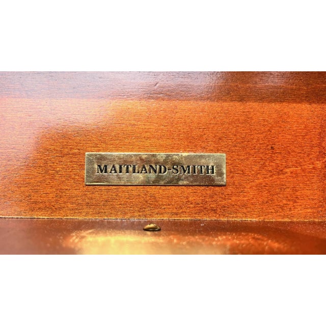 Maitland-Smith Leather Top Game Table W/ Chess & Backgammon, Carved Legs & Drawers For Sale - Image 13 of 13