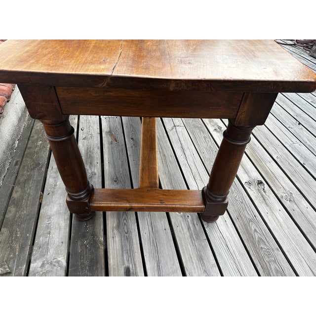 Early 20th Century Walnut Dining Table For Sale - Image 9 of 13