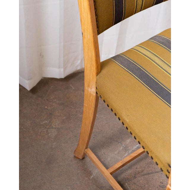 Brown Set of Six Danish Modern Oak and Wool Dining Chairs in the Manner of Henning Kjærnulf, 1970s For Sale - Image 8 of 17