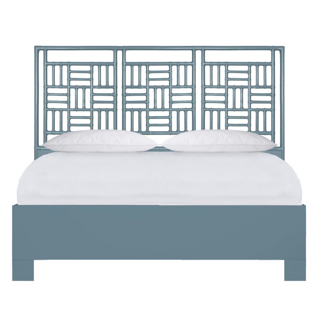 Finn Platform Bed King - Regatta Blue For Sale - Image 12 of 12