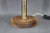 Brass Table Lamp with Wooden Base and Glass Shade, 1940s For Sale - Image 4 of 14