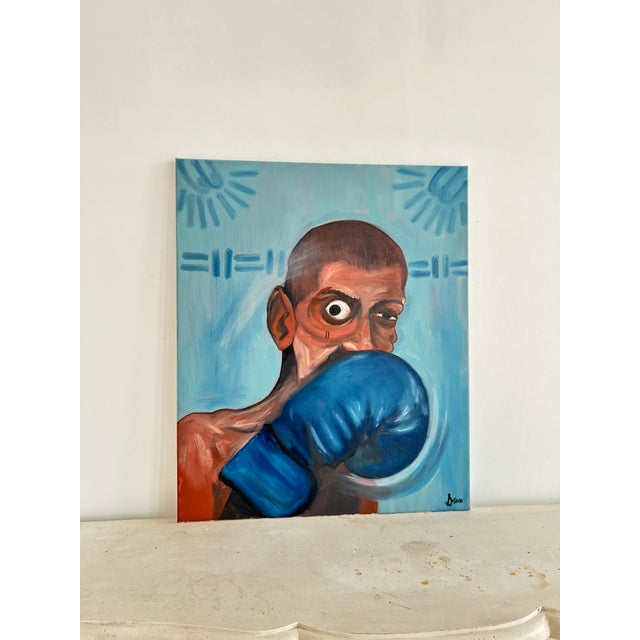 Portraiture "Stand Up", Oil on Canvas Painting by Seromo Okoro For Sale - Image 3 of 6