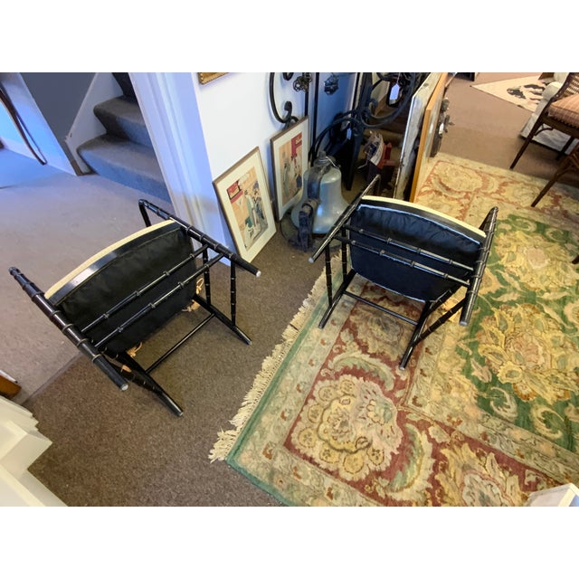 20th Century Faux Bamboo Chairs, Pair For Sale - Image 12 of 16