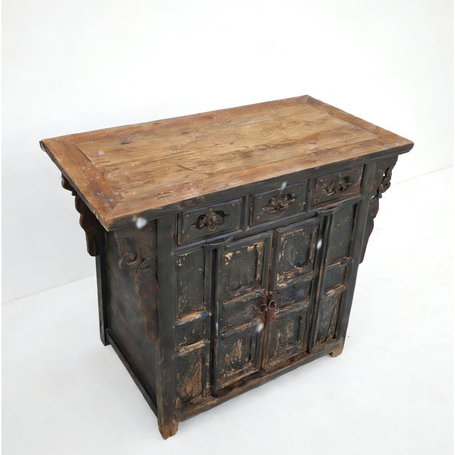 Triple Drawer Elm Coffer For Sale - Image 4 of 5
