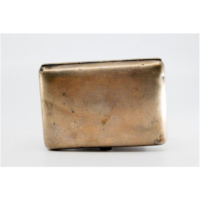 Silver Cigarette Case with Engraved Branches and Hinged Lid, in Very Good conditions. Designed 1890 to 1919 This piece has...