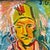 Vintage Fauvist Signed Original Oil Portrait Painting on Board For Sale - Image 11 of 12