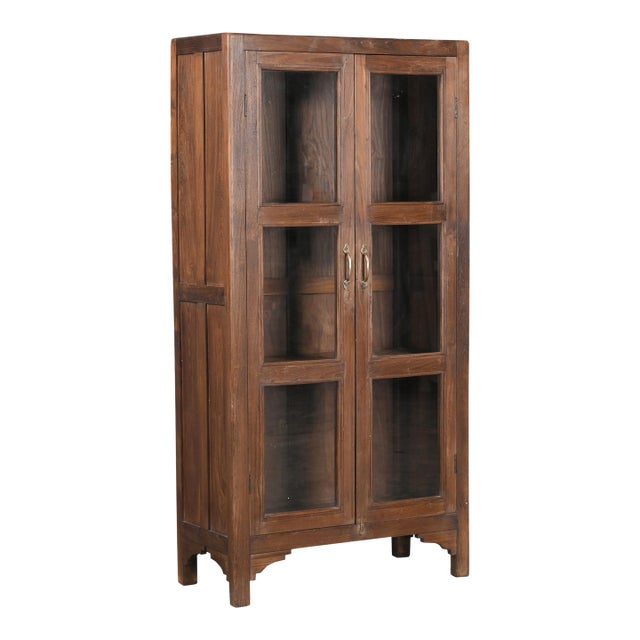 Vintage Anglo-Indian Teakwood Bookcase/Armoire For Sale