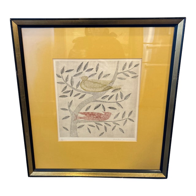 Original Vintage Etching by Keiko Minami For Sale