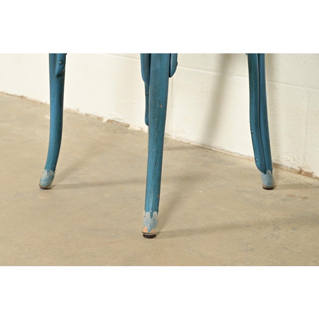 Jacob & Josef Kohn Antique Austrian Teal Lacquered Bentwood Bistro Chairs or Dining Chairs, Pair For Sale - Image 10 of 16