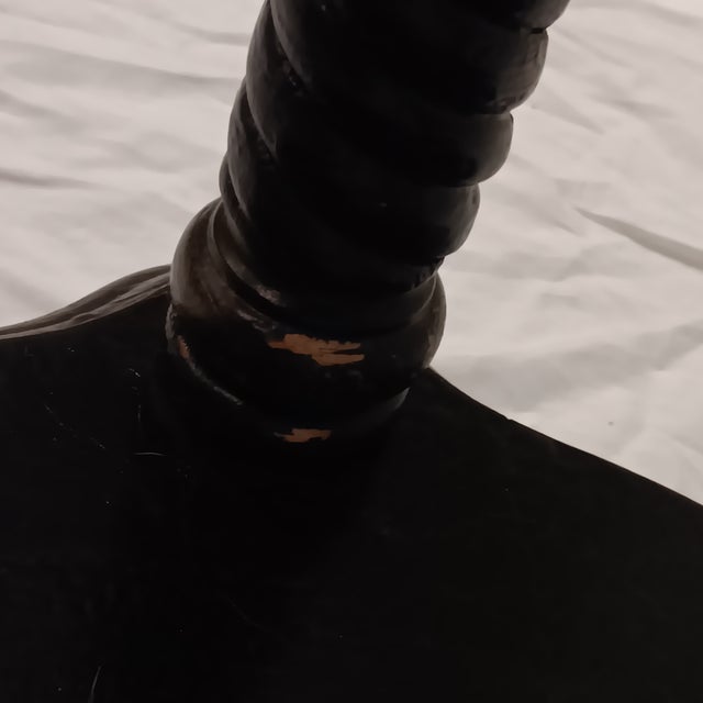 Vintage Hitchcock Ebonized Round Hooker Side/End Table For Sale - Image 12 of 14