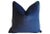 Contemporary 24" Custom Tailored Midnight Blue Velvet Feather/Down Pillow For Sale - Image 3 of 3