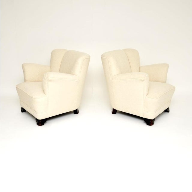 Mid-Century Modern Vintage Danish Club Chairs, 1940, Set of 2 For Sale - Image 3 of 11