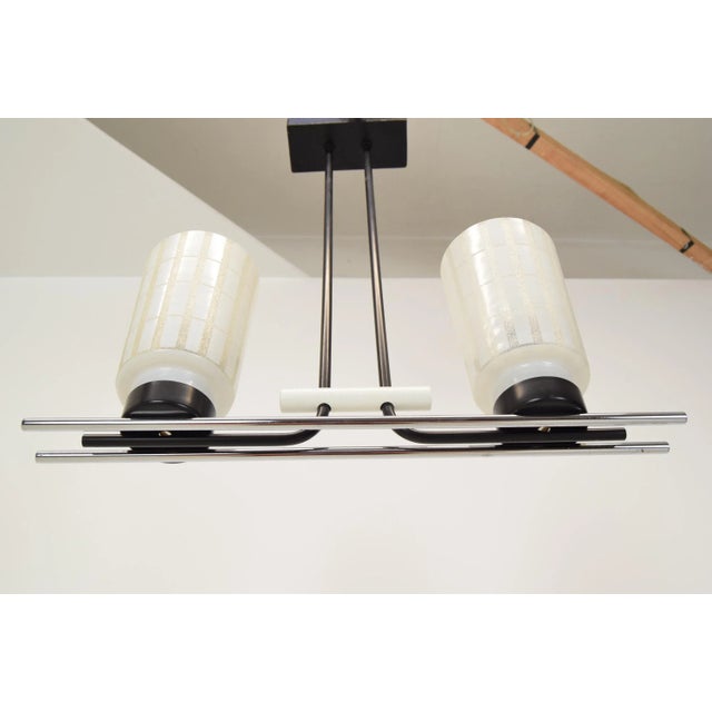 Metal Mid-Century Chandelier from Jilove u Decina, 1970s For Sale - Image 7 of 14