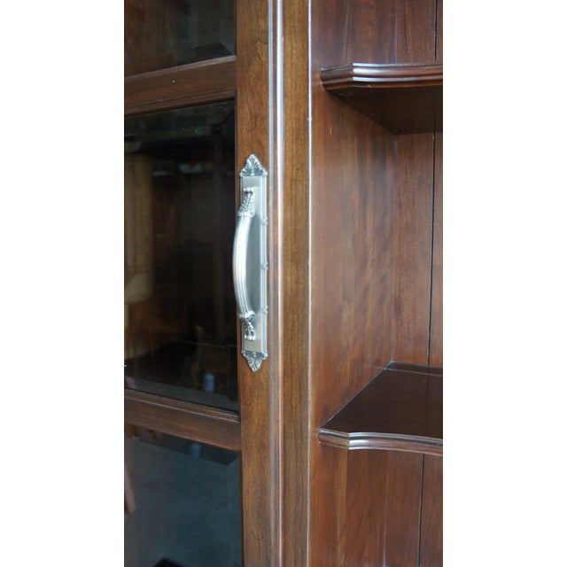 Court Cherry Wood China Hutch by Ethan Allen Chairish
