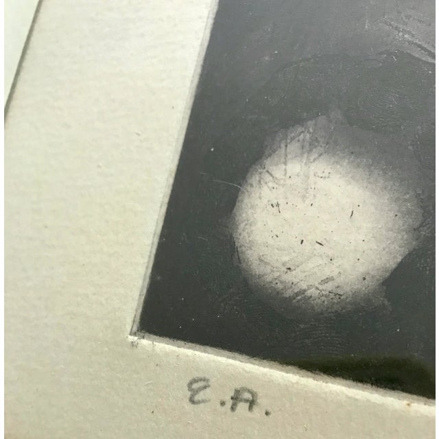 Mid-Century Modern Vintage Portrait Sketch Ink on Paper "Mystic" For Sale - Image 3 of 6