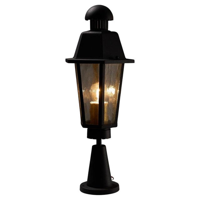 Metal Path Lamp with Textured Ice Glass from BEGA, 1970s For Sale - Image 7 of 7