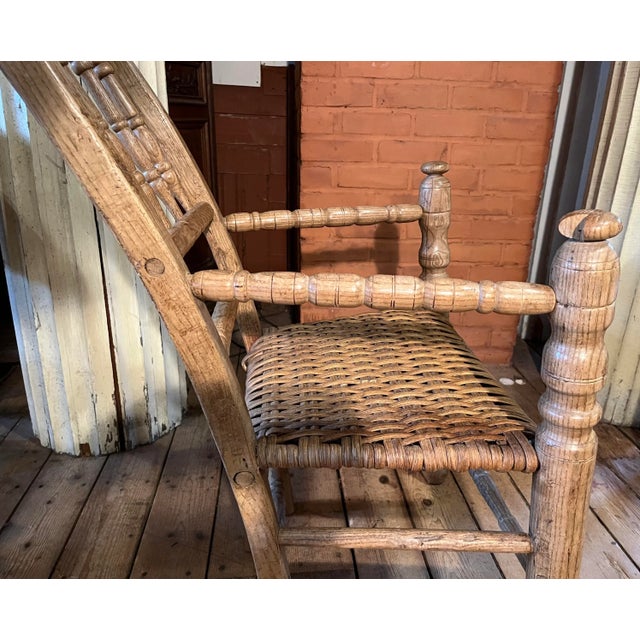 Wood Late 19th Century Antique Irish Primitive Chair For Sale - Image 7 of 10