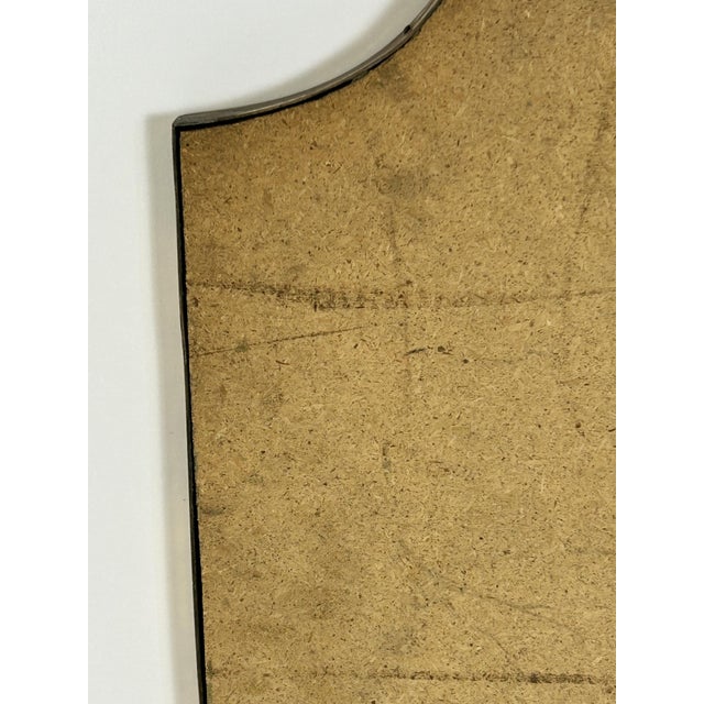 Vintage Mirror with Brass Edge by Gio Ponti, 1950s For Sale - Image 11 of 12
