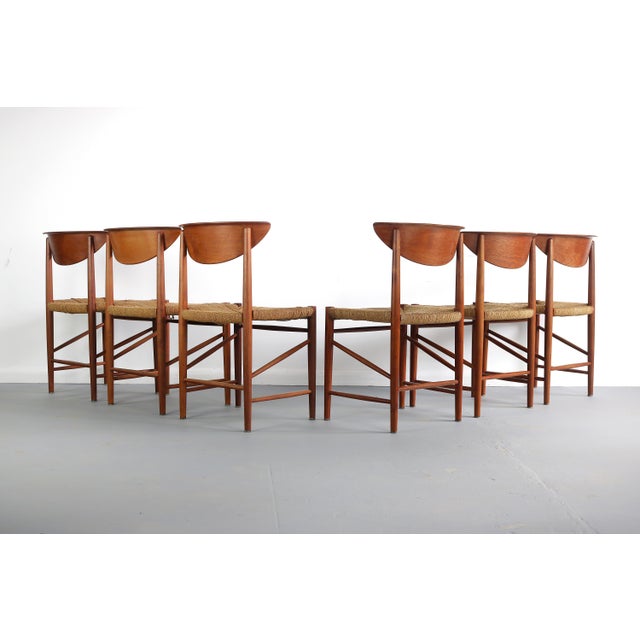 Set Of Six (6) Dining Chairs Designed By Peter Hvidt And Orla Möllgaard Nielsen, Denmark For Sale In Orlando - Image 6 of 12