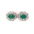 Diamond Emerald Earrings 14 Karat White Gold 4.05 TCW Certified For Sale - Image 4 of 11