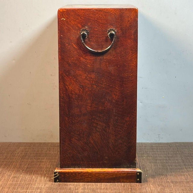 Vintage Chinese Huali Rosewood Mother-of-Pearl Inlaid 5-Drawer Jewelry Chest For Sale - Image 9 of 9