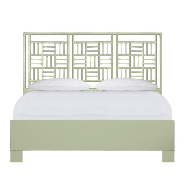 Finn Platform Bed King - Celery Green For Sale - Image 12 of 12