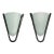 Postmodern Frosted Glass and Hammered Iron Wall Sconces For Sale