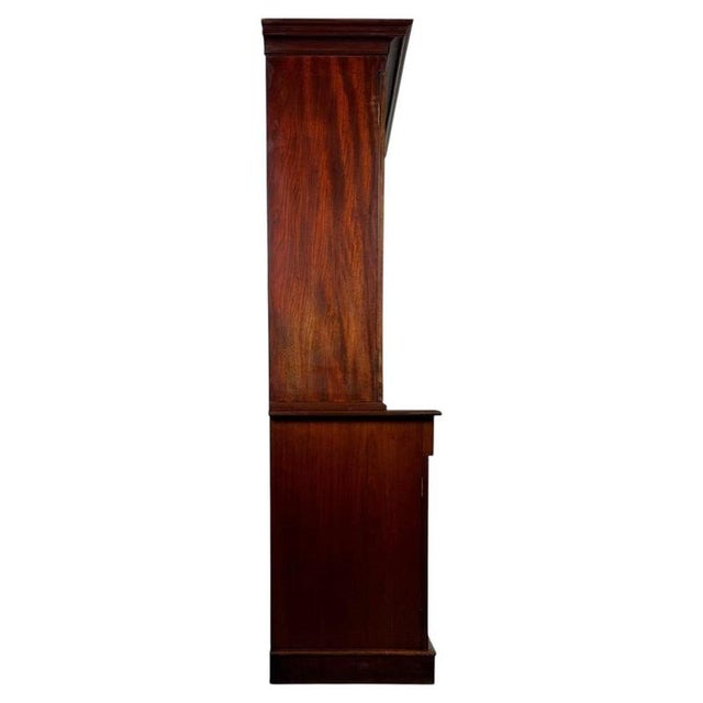 Gold 19th Century Regency English Mahogany Bookcase For Sale - Image 8 of 14