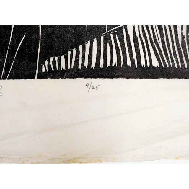 1950s 1950s Ruth Leaf Female Figure Woodcut For Sale - Image 5 of 7