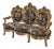 French Rococo Settee – Gilded Carved Frame With Three Scenic Tapestry Panels For Sale