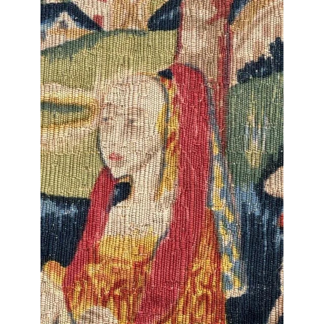 Vintage French Screen Printed Tapestry, 1970s For Sale - Image 9 of 18