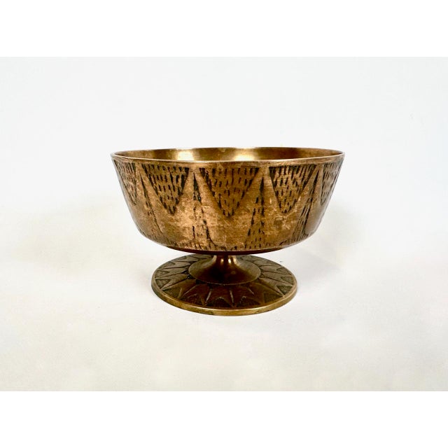 Vintage Danish Brass Footed Pedestal Bowl from Nordisk Malm, 1950s For Sale - Image 11 of 12