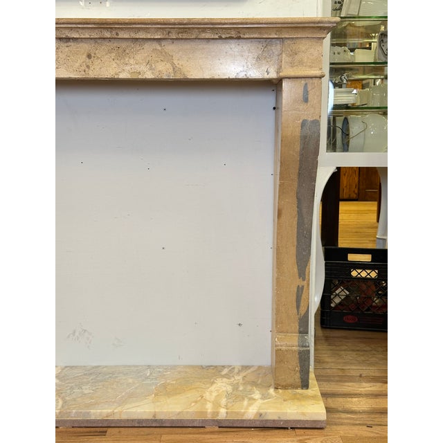 Traditional Antique Natural Stone Fireplace Mantel For Sale - Image 3 of 14