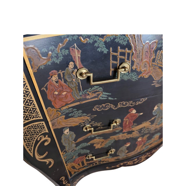 1980s Drexel Chinoiserie Bombe Dresser by Drexel Heritage For Sale - Image 5 of 7