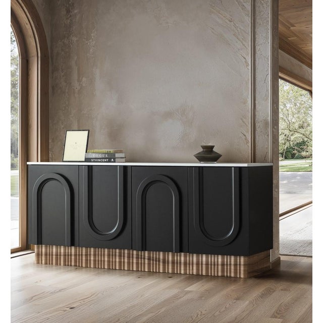 Cara Black and Gold Sideboard For Sale - Image 4 of 15