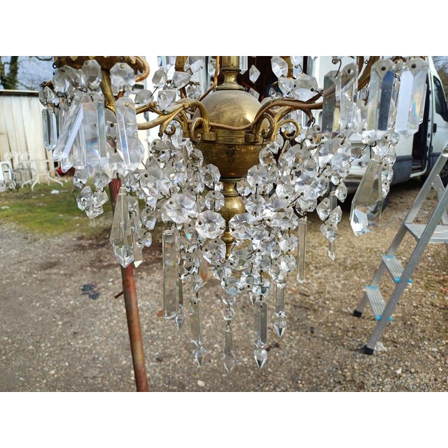 19th Century Crystal Chandelier, 1920s For Sale - Image 13 of 16