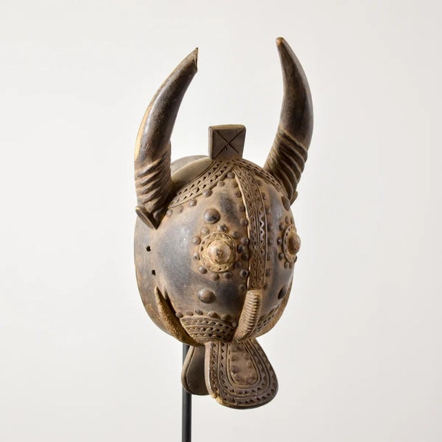 Early 20th Century Senufo Horned Mask Côte d'Ivoire For Sale - Image 9 of 10
