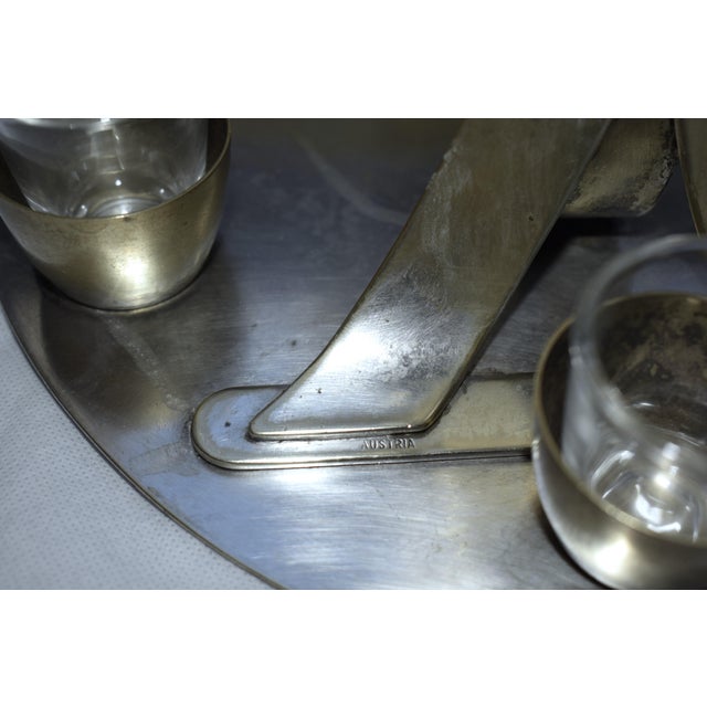 Antique Kakadu Liqueur Set, Austria, 1910s, Set of 7 For Sale - Image 6 of 15