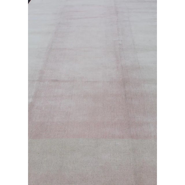Early 21st Century Nepalese Modern Rug in Pink and White 7'9 X 12'3 For Sale - Image 5 of 13