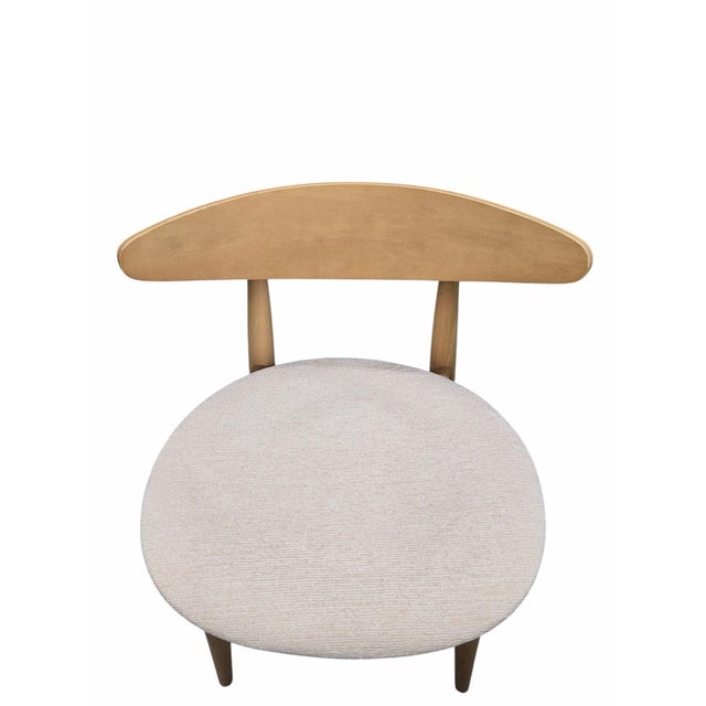 Mid Century Modern Beachwood Hans Wegner Style Chair Mid-century modern beechwood chair in the style of Hans Wegner,...