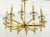 Italian Mid-Century Brass Textured Glass Discs Chandelier attributed to Sciolari, 1970 For Sale - Image 6 of 11