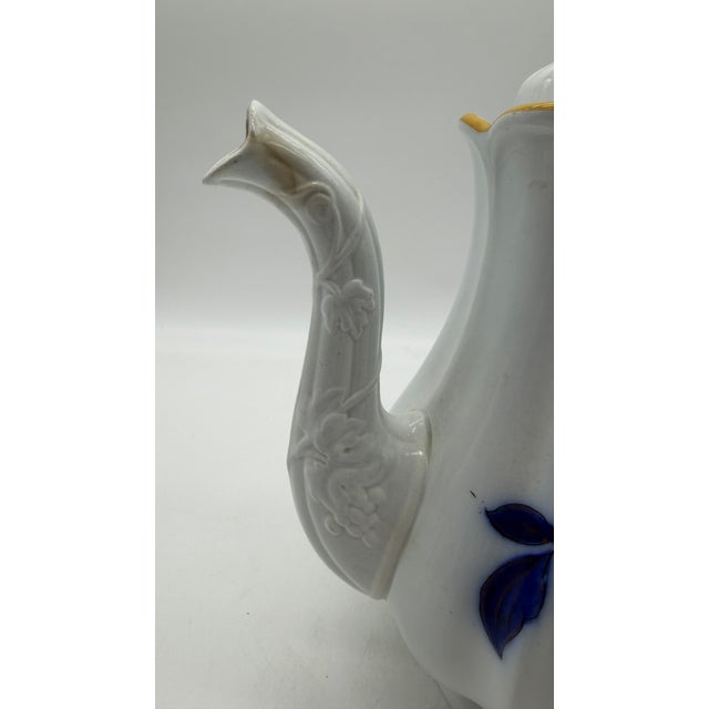 A Fine Antique Staffordshire Gaudy Decorated Ironstone Coffee Pot, Circa 1840's For Sale - Image 9 of 16