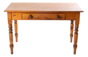 Late 19th Century English Scrubbed Pine One Drawer Farmhouse Kitchen Table