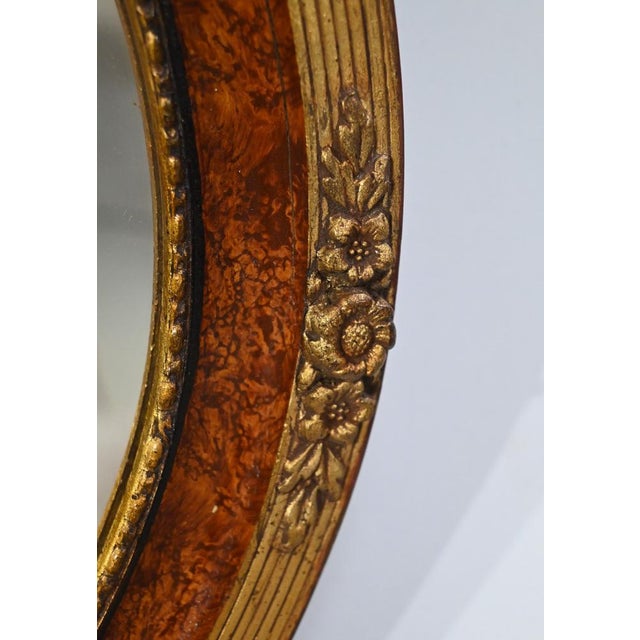 Oval Mirror in Gilded Wood For Sale - Image 9 of 16