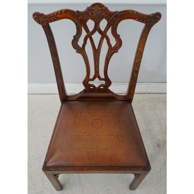 Theodore Alexander Mahogany Leather Desk & Chair For Sale - Image 13 of 18